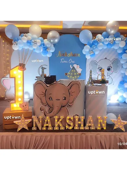 Another view of Nakshan's baby elephant party.
