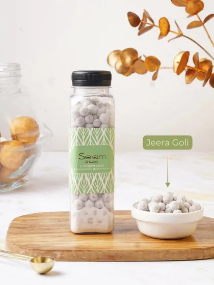 My Jeera Golis are a traditional digestive aid with a tangy and chatpata flavor. They are perfect for long drives or as an after-meal treat.