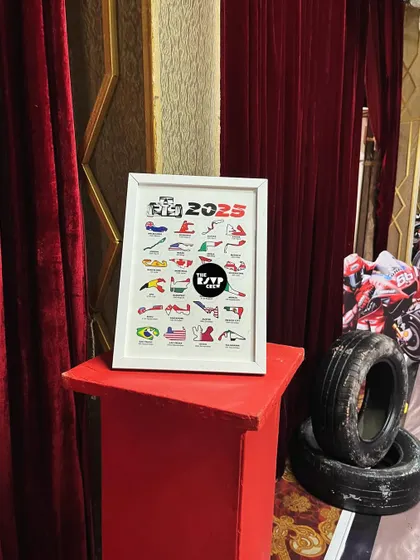 A small but mighty detail. This framed print of the 2025 F1 calendar was a clever decor piece that true racing fans would appreciate.