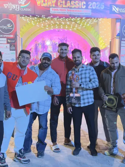 Team Ashish Thakran. A group photo after a successful competition day at the Vijay Classic.