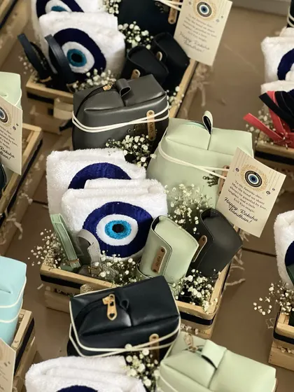 Another angle of the Evil Eye Rakhi hamper bulk order. I love seeing so many of my creations together, knowing they'll bring joy to so many families.