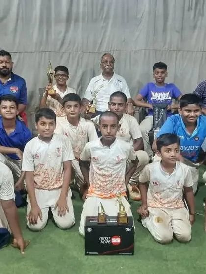The victorious SCC team, captained by Parth Rane, after winning the TJL U-12 tournament. A proud moment for the entire academy.