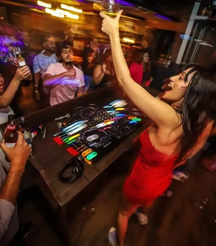 Raising a glass to the crowd. A moment of pure celebration and shared energy that makes me love what I do.