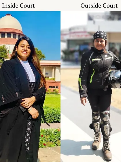 I am two people in one. Inside the court, I am your advocate, fighting with legal strategy. Outside, I am a Himalayan rider, fueled by adventure. Both require courage, discipline, and a refusal to back down.