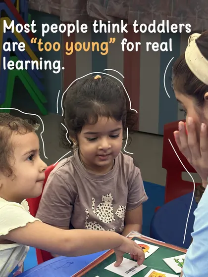 We challenge the idea that toddlers are "too young" for real learning. Here, children are actively engaged with their trainer, their focused expressions showing just how capable they are of absorbing complex patterns and information.