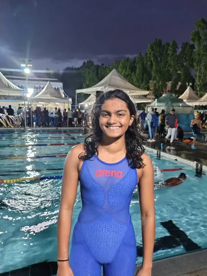 Jahnavi R Shetty after her bronze medal win.