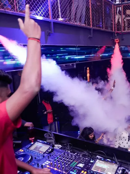 Blasting the crowd with a CO2 cannon to amplify the energy. It's one of my favorite ways to elevate the excitement during a peak-time EDM or commercial set.