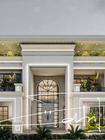 Embracing the timeless elegance of neo-classical design with our latest farmhouse facade. Every detail, from the columns to the roofline, is crafted to evoke serenity and sophistication.