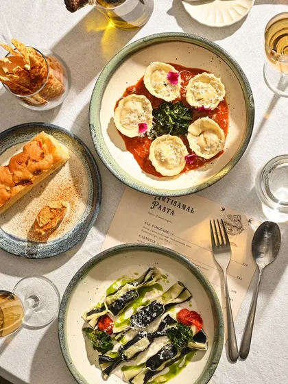 Another view of my artisanal pasta spread, perfect for a carb-loaded evening.