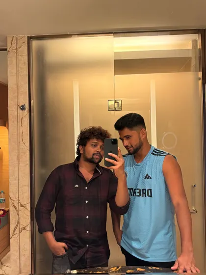 With Musheer Khan, a future star of Team India. It's exciting to work with the next generation of cricket talent.