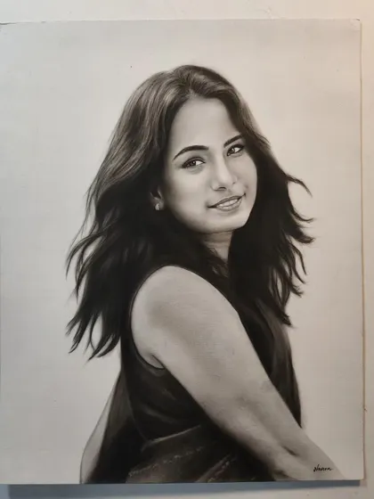 The unframed version of the portrait.