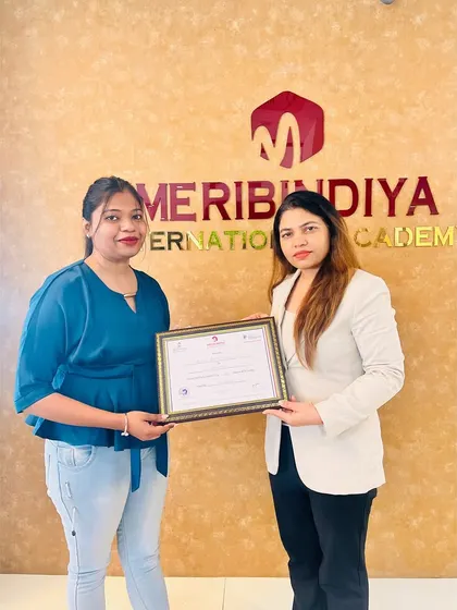 Handing over a certificate of completion to another one of my talented students. Her journey as a professional starts now.