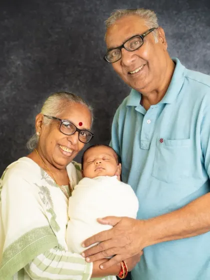 There's nothing quite like the joy of grandparents holding their new grandchild. We specialize in generational photoshoots that honor these priceless connections, creating heirloom images your family will treasure forever.