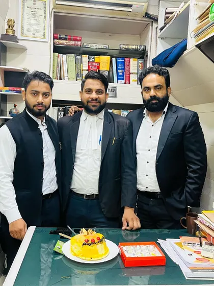 In the chamber with my team. We are always ready to discuss and strategize on our active cases.