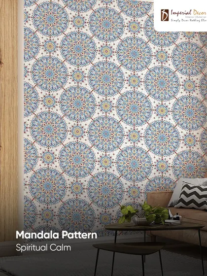 A mandala pattern wallpaper can bring a sense of spiritual calm to any space. The intricate, symmetrical design is both visually engaging and soothing, perfect for creating a peaceful atmosphere in a living room or bedroom.