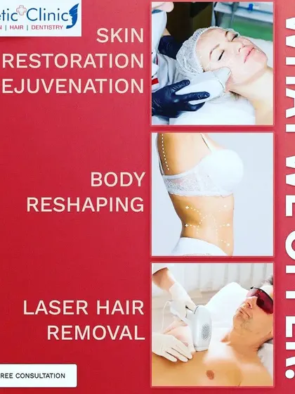My clinic offers a range of services, with laser hair removal being one of the core treatments. I use advanced technology for body reshaping, skin restoration, and permanent hair reduction for both men and women.