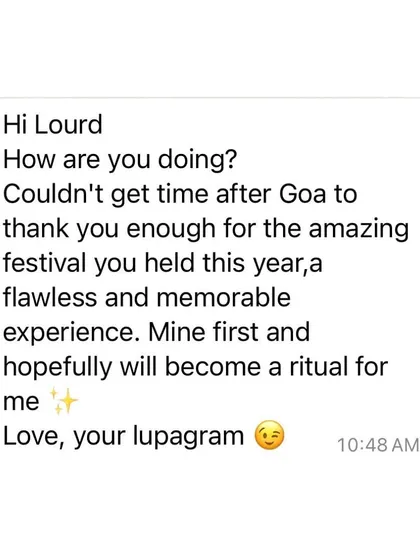 A testimonial from a chef who attended our Goa festival for the first time. We love welcoming new people into our dance family.