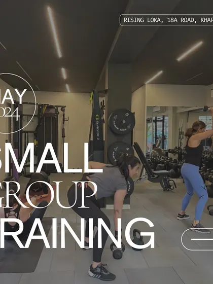 An announcement for our small group training program, designed for individualized attention and progressive overload in our private gym.