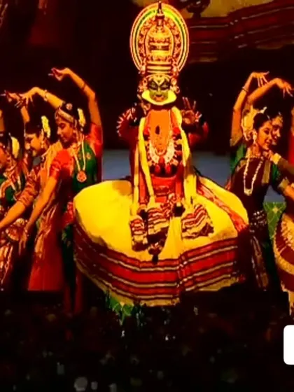 A powerful moment from our production 'Matrabhoomi'. This show combines multiple Indian dance forms like Kathak, Odissi, and Bharatanatyam to pay homage to our motherland.