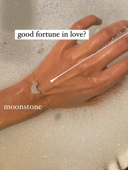 Good fortune in love? Wear Moonstone. This image shows my White Moonstone Luna bracelet.