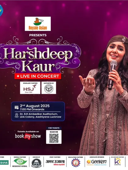 Booking a voice as soulful as Harshdeep Kaur's for a live concert in Lucknow. I manage partnerships and promotions to bring celebrated artists to prestigious venues like the Dr. B.R. Ambedkar Auditorium.