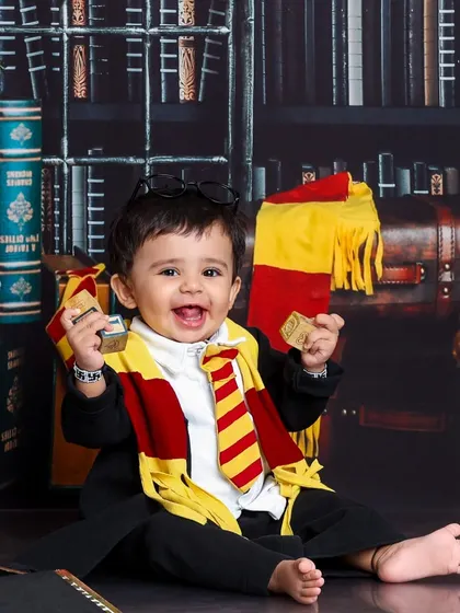 The happiest Potterhead you'll ever see. This little one's joyful laugh makes this one of my favorite shots from our Harry Potter themed sessions.