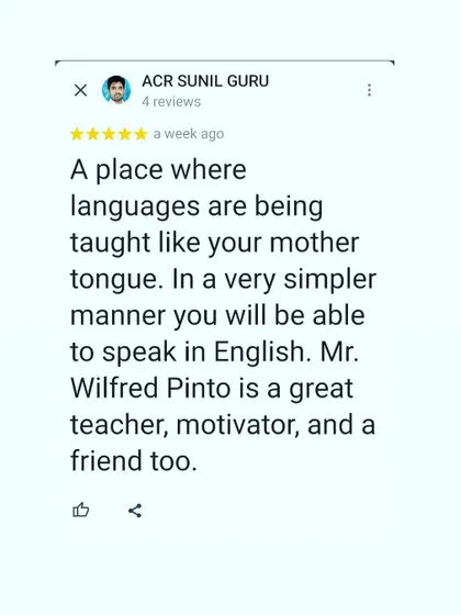 This feedback means the world to me. My goal is to be more than just a teacher; I aim to be a motivator and a friend who makes learning English feel as natural as speaking your mother tongue. I am proud to create a supportive space for every student.