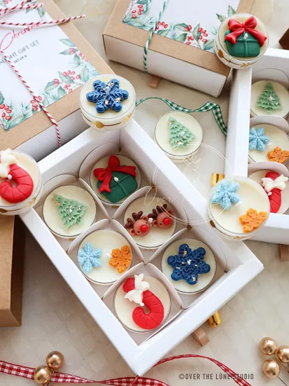 My six-piece 'Merry Christmas' tealight set offers even more variety, with different tree and snowflake designs included.