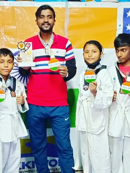 Posing with my young medalists. They are the future of the sport.