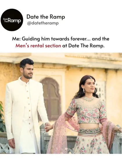 A little guidance goes a long way. She's leading him towards forever, and also towards our men's rental section. A smart choice for both!