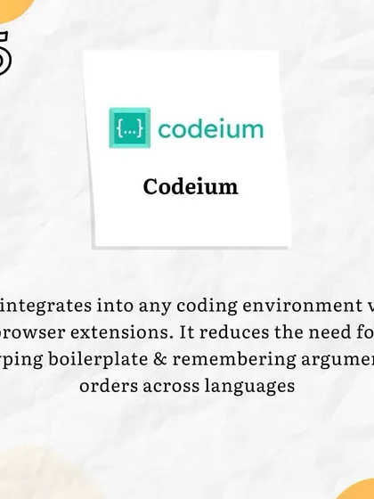 To improve efficiency across different coding environments, we introduce tools like Codeium. It integrates via browser extensions and reduces the need to type boilerplate code, letting developers focus on logic.