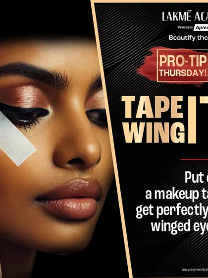 Pro-Tip Thursday! We share valuable makeup hacks like this tape trick for the perfect winged eyeliner, giving our students and followers practical tips they can use.