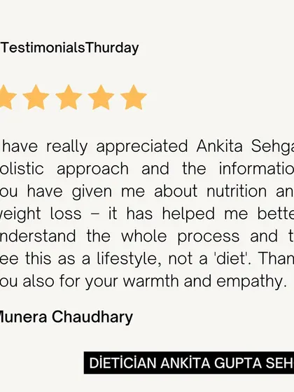 Munera appreciated my holistic approach and the information I provided about nutrition. This helped her see her journey as a lifestyle change, not a restrictive diet, and she valued the warmth and empathy in my coaching.