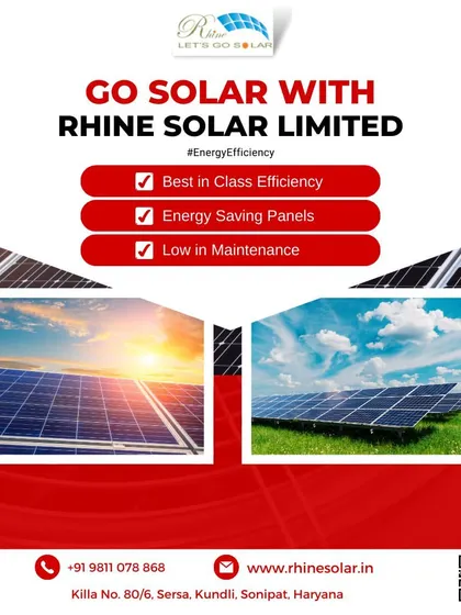 Go solar with our energy-efficient panels. They offer best-in-class efficiency, are low in maintenance, and provide significant energy savings.