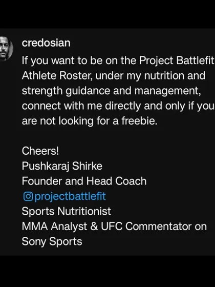 If you want to be on the Project Battlefit roster, connect with me directly, but only if you're not looking for a freebie.