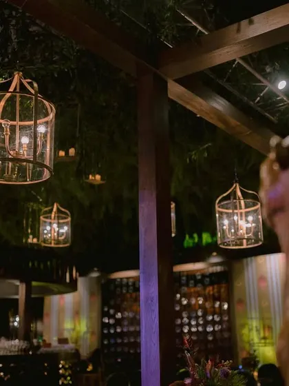 A look at the 30-foot all-access bar we designed and produced for a Sangeet in Bangalore. With its intricate design and surrounding engagement zones, it became the vibrant centerpiece of the evening.