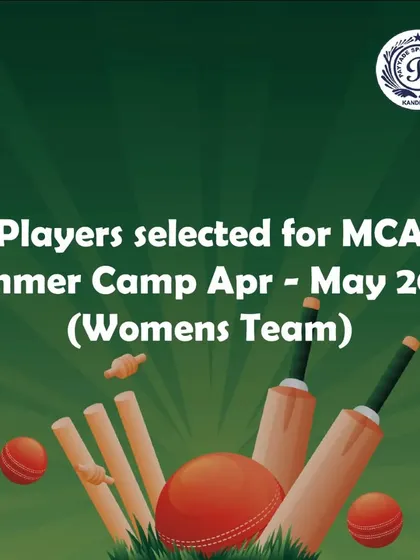 We are committed to promoting women's cricket. This graphic announces the players from our academy selected for the MCA Women's Team Summer Camp.