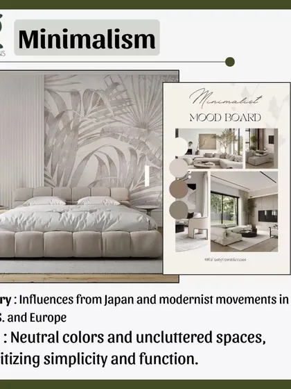 Minimalism is all about "less is more." Influenced by Japanese and modernist movements, this style prioritizes function, uncluttered spaces, and a neutral color palette to create a serene environment.