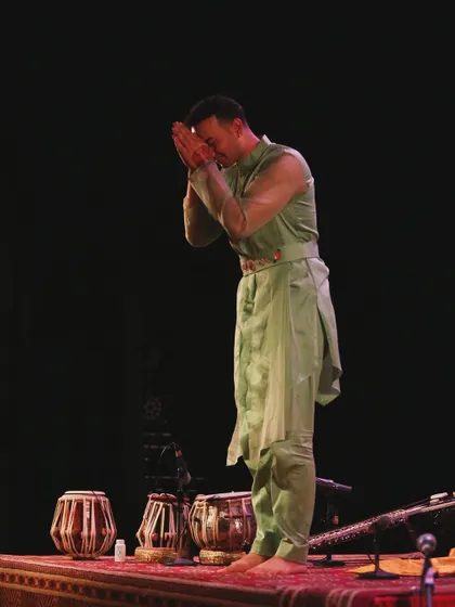 Taking a bow after the London performance.