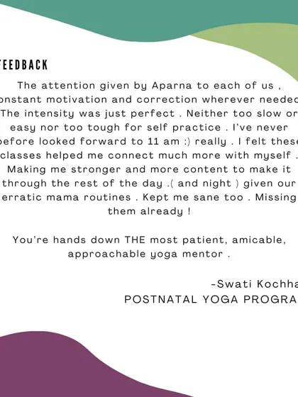 I was so touched to receive this feedback from Swati. My goal is always to be a patient and approachable guide for you. Postpartum recovery isn't just about the physical exercises; it's about feeling supported and connected with yourself again, especially when your mama routines feel erratic.