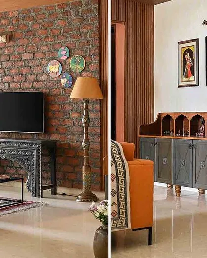 A duplicate of image 123, showing the two distinct but harmonious sides of the family lounge.