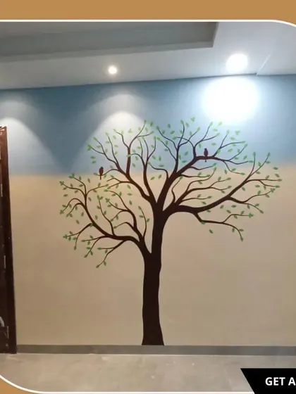 A classic tree mural is a timeless choice for a feature wall. This design brings a sense of nature and tranquility into the home.