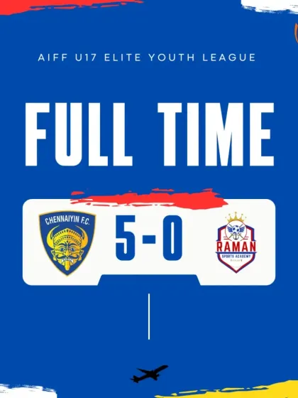 A 5-0 defeat away from home against a strong Chennaiyin FC side in the AIFF U17 Elite Youth League.