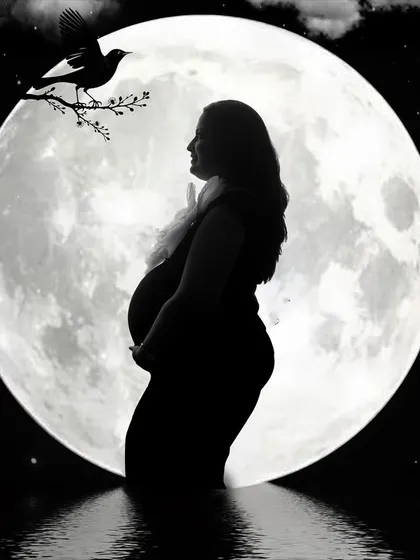 Pure magic. My signature moon backdrop silhouette shots are perfect for creating dramatic and artistic portraits that focus on the beautiful shape of your baby bump. It’s a truly unforgettable image.