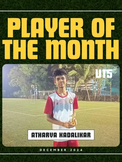 Atharva Kadalikar, our U15 Player of the Month for December 2024.