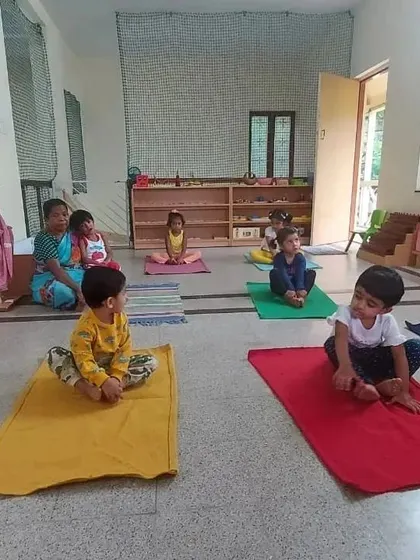 More moments from our yoga and movement sessions, showcasing the children's focus, flexibility, and the joy they find in moving their bodies.