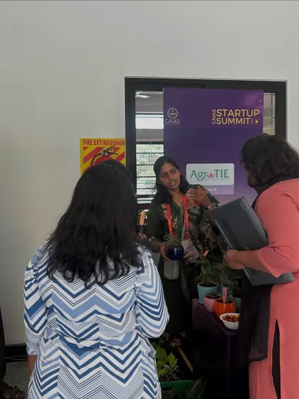 Our team engaging with visitors at the Startup Summit. Events like these are a great platform to discuss the future of farming and our role in it.