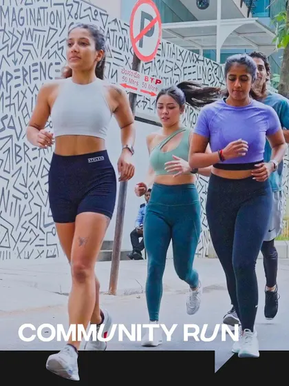 A snapshot of our community run, one of the many exciting events we host each month to keep our members engaged and moving.