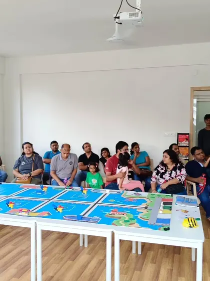 An engaged audience of parents and children at our Whitefield orientation. These sessions are a great opportunity for families to ask questions and see our facilities.