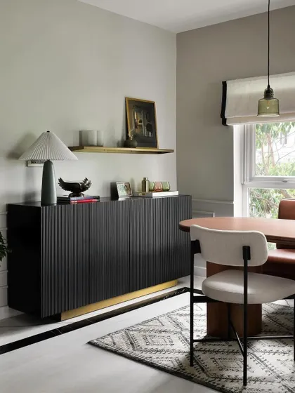 A favorite shot of ours from the Weespaces project, showcasing the beautiful texture of our fluted sideboard.